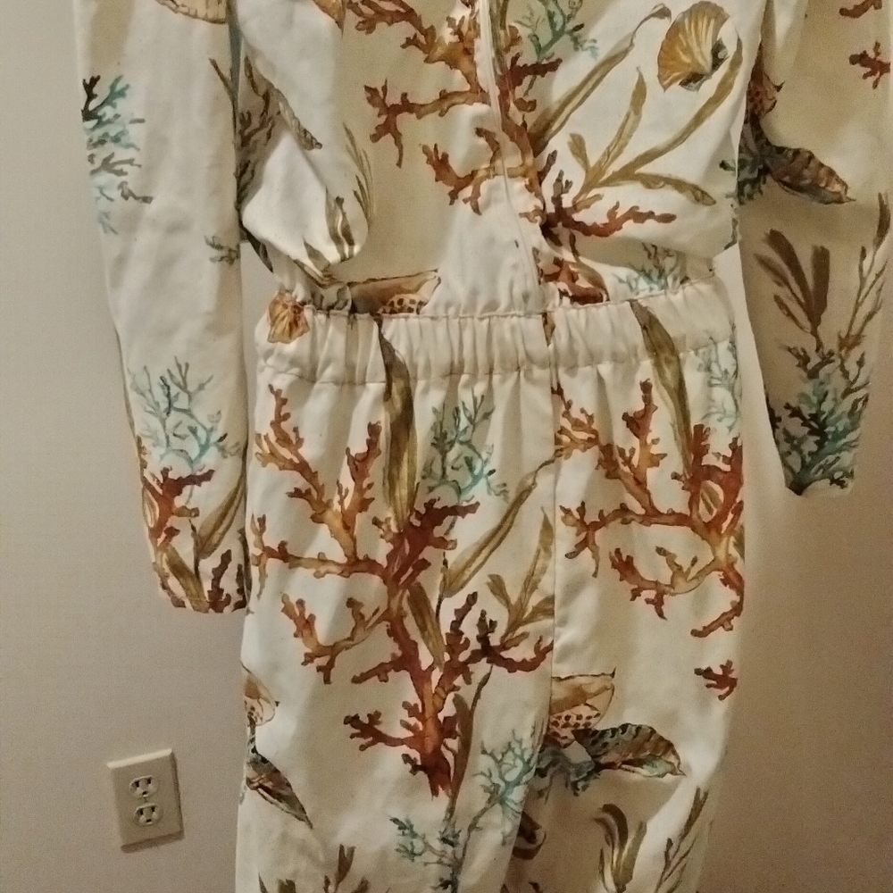Beige Coral Shells Jumpsuit - Picture 2 of 2